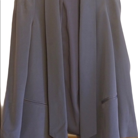 REBECCA MINKOFF BECKY GRAY SILK BLAZER SIZE 2 - Picture 3 of 8